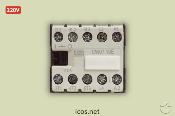 Mini Contator (Auxiliar) Weg CW07 220V para instalação Sensores de Fluxo e Nível