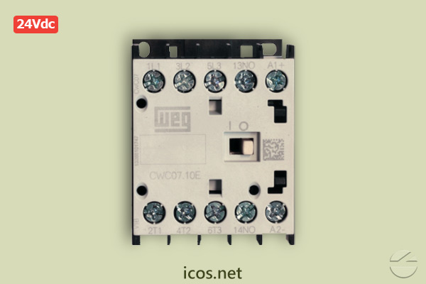Mini Contator (Auxiliar) Weg CWC07 24Vdc para instalação Sensores de Fluxo e Nível