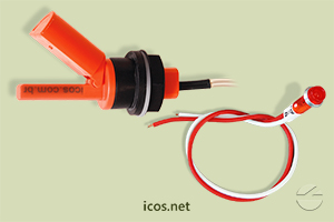 LED Piloto 12Vdc Vermelho e Sensor de Nível LF122E-40