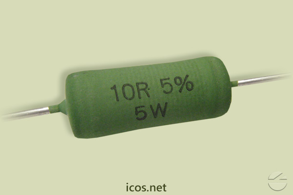 Resistor 5W 10R para proteção do contato elétrico de Sensores de Fluxo e Nível