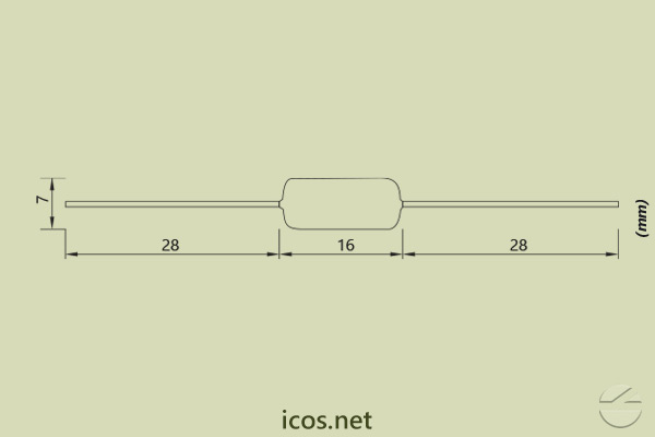 Resistor 5W 22R para proteção do contato elétrico de Sensores de Fluxo e Nível