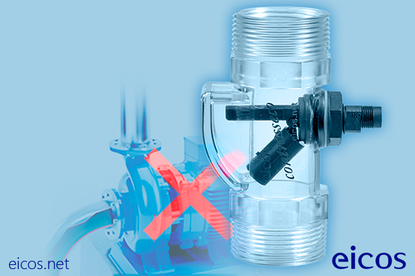 Sensor Contrasseco C1 M12 para proteção de bomba com montagem no recalque