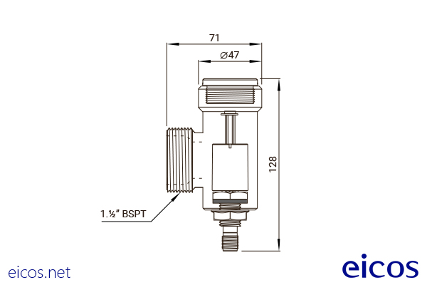 Dimensões do Sensor Contrasseco C2 M12