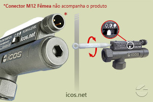 Ajuste de setpoint de vazão do Sensor de Fluxo (Fluxostato) para baixas vazões FA14B02-M12