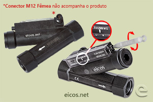Ajuste de setpoint de vazão do Sensor de Fluxo (Fluxostato) para médias vazões FH12B02-M12
