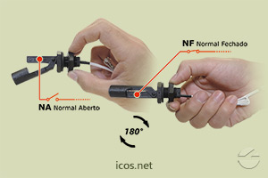 Sensor de Nível Eicos LA36M-40 - Gire o Sensor para Funcionamento NA ou NF