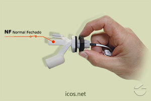 Sensor de Nível Eicos LB16M-40 - Funcionamento NF (Detecção de Nível Máximo)