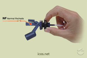 Sensor de Nível Eicos LB26M-40 - Funcionamento NF (Detecção de Nível Máximo)