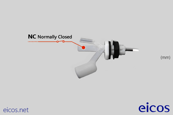 Sensor de Nível Eicos LB16M-40 - Funcionamento NF (Detecção de Nível Máximo)