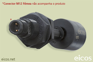 Pinos da conexão elétrica plug M12 do Sensor de Nível LD81-M12