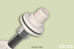 Flange com conexão ao tubo PVC