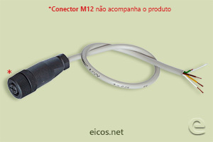 Montagem do Cabo Flexível em Conector M12