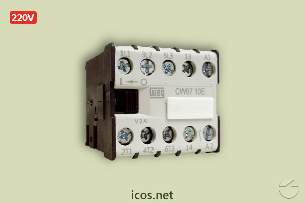 Mini Contator (Auxiliar) Weg CW07 220V para instalação Sensores de Fluxo e Nível