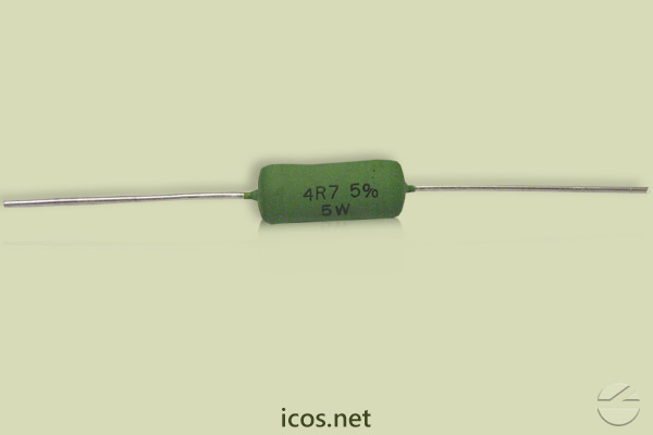 Resistor 5W 4R7 para proteção do contato elétrico de Sensores de Fluxo e Nível