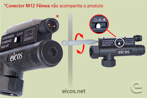 Ajuste de setpoint de vazão do Sensor de Fluxo (Fluxostato) para baixas vazões FE14B04-M12