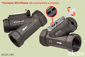 Ajuste de setpoint de vazão do Sensor de Fluxo (Fluxostato) para altas vazões FJ112B04-M12