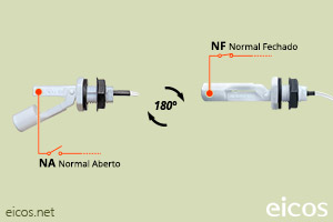 Sensor de Nível Eicos LA16M-40 - Gire o Sensor para Funcionamento NA ou NF