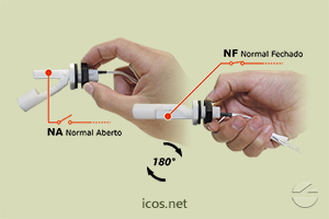 Sensor de Nível Eicos LA16M-40 - Gire o Sensor para Funcionamento NA ou NF