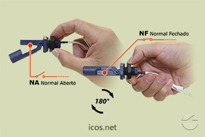 Sensor de Nível Eicos LA26M-40 - Gire o Sensor para Funcionamento NA ou NF