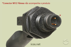 Pinos da conexão elétrica plug M12 do Sensor de Nível LA36-M12