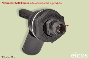 Pinos da conexão elétrica plug M12 do Sensor de Nível LF322E-M12