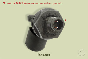 Pinos da conexão elétrica plug M12 do Sensor de Nível LF322E-M12
