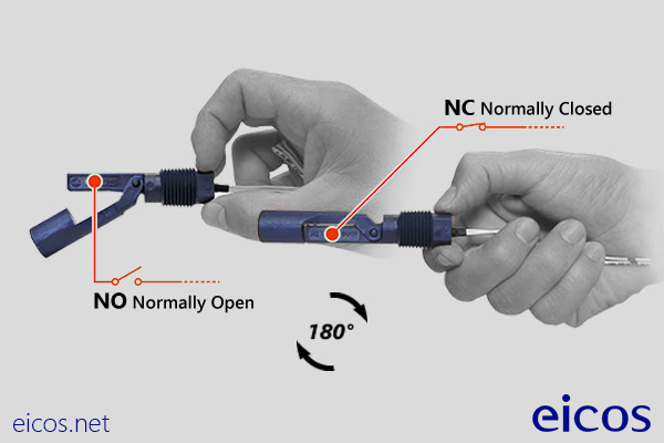 Funcionamento NA ou NF do Sensor de Nível LA22N-40