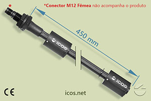 Sensor de Nível tipo Boia para controle de nível de líquidos LE452-1-M12